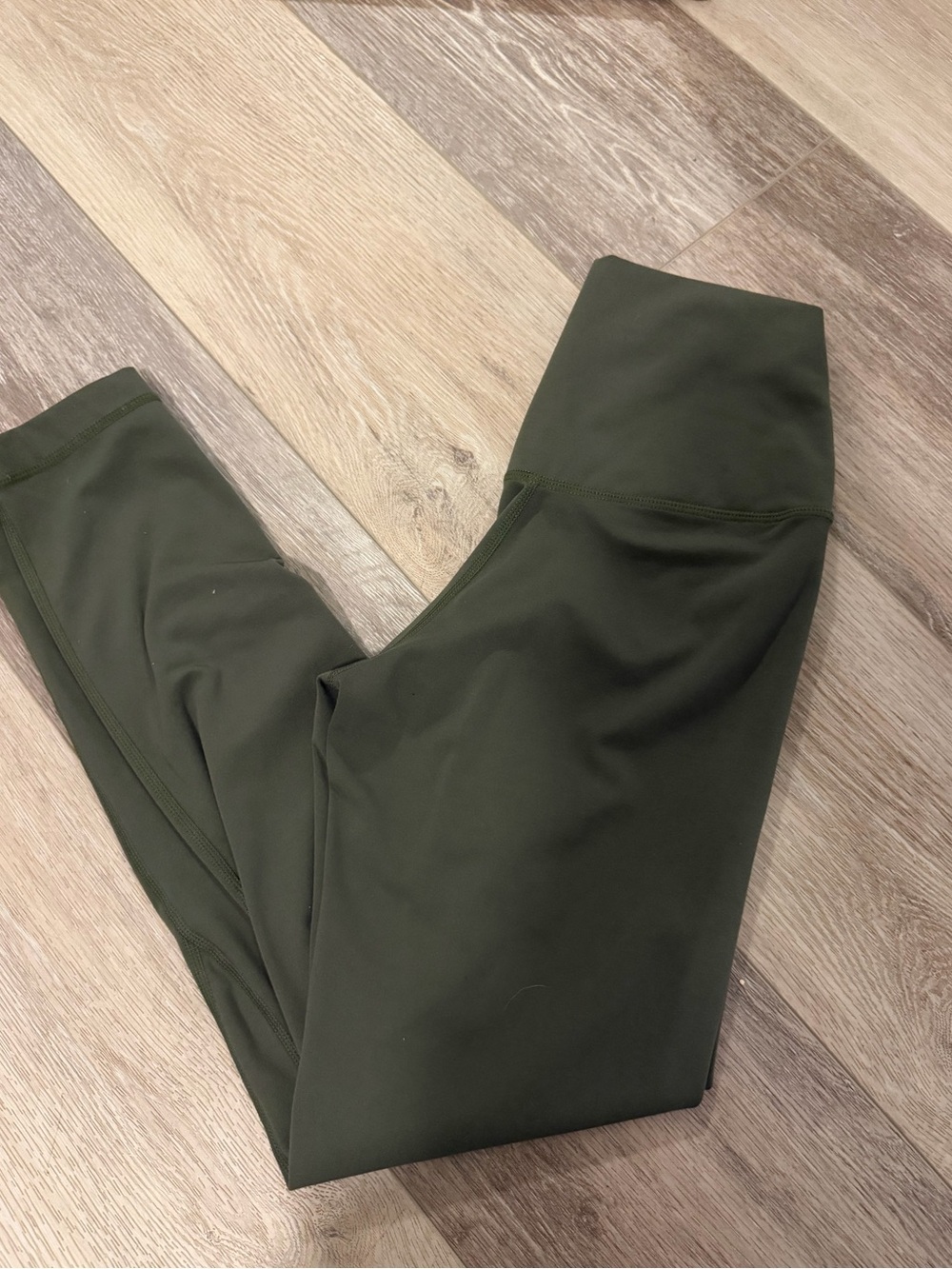 Olive Green High-Waist Leggings